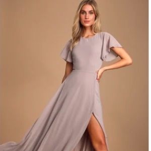 Lulu’s Garden Bliss Dusty Lavender
Cutout Maxi Dress. Size medium. NWT.